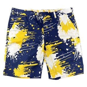 Loudmouth Golf Mens Size 38 Splatter Paint Shorts Michigan